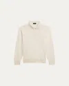 Theory Men's Goris Long-sleeve Polo Shirt In White