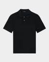 Theory Buttoned Short-sleeved Polo Shirt In Blk
