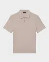 Theory Men's Goris Polo Shirt In Light Bilen In Earl Gry