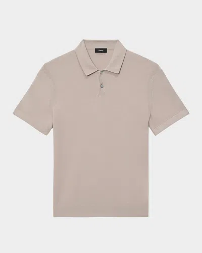 Theory Men's Goris Polo Shirt In Light Bilen In Earl Gry