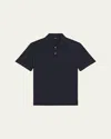 Theory Men's Goris Short-sleeve Polo Shirt In Baltic