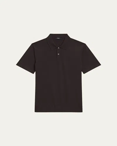 Theory Short-sleeved Polo Shirt In Blue