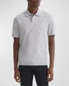 Theory Goris Milano Stitch Regular Fit Polo Shirt In Silver Heather