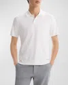 Theory Goris Milano Stitch Regular Fit Polo Shirt In White