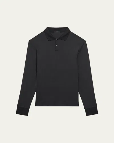 Theory Men's Goris Stretch Polo Shirt In Black