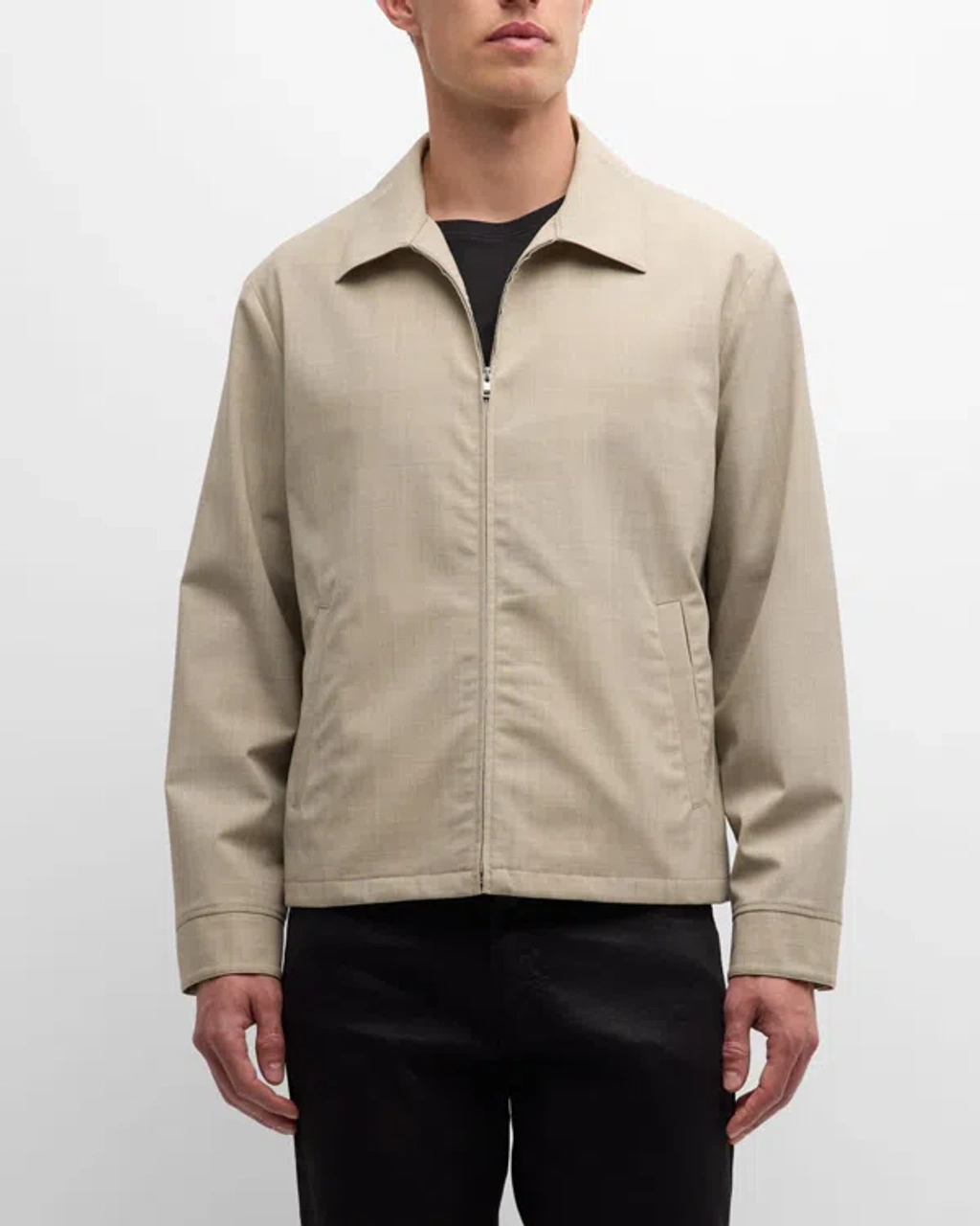 【Theory】New Tailor 2 Hazelton Blouson Theory Men's Hazleton Jacket In New Tailor In Snd Mlnge | ModeSens
