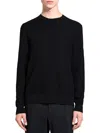Theory Men's Herringbone Merino Wool-blend Sweater In Black