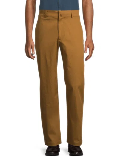Theory Men's High Rise Stretch Cotton Pants In Nutmeg