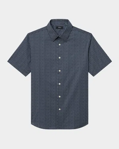 THEORY MEN'S IRVING ABSTRACT-PRINT SHORT-SLEEVE SPORT SHIRT