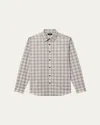 Theory Irving Wool Shirt In Sand/walnut