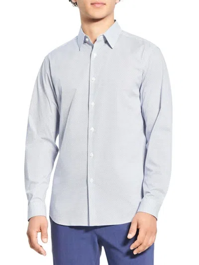 Theory Men's Irving Cotton-blend Shirt In Multi