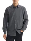 Theory Irving Gingham Shirt Charcoal Multi In Multi