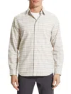 Theory Irving Plaid Cotton Flannel Button-up Shirt In Moon
