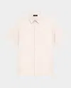 Theory Men's Irving Linen Summer Stripe Short-sleeve Shirt In White