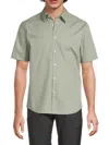 Theory Irving Shirt In Stretch Cotton In Green