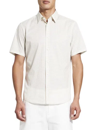 THEORY MEN'S IRVING PAINTED CHECK BUTTON-FRONT SHIRT