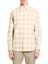 Theory Irving Fade Flannel Long Sleeve Shirt In Natural Multi