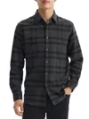 Theory Irving Plaid Cotton Flannel Button-up Shirt