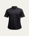 Theory Irving Regular Fit Short Sleeve Shirt In Black