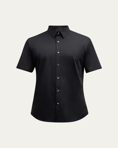 Theory Regal Merino Relaxed Button Down In Brown
