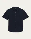 Theory Regal Merino Relaxed Button Down In Brown