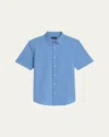 Theory Men's Irving Short Sleeve Shirt In Structure Knit In Pdrb