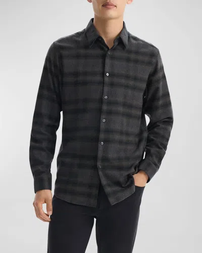 THEORY MEN'S IRVING SOFT PLAID SPORT SHIRT