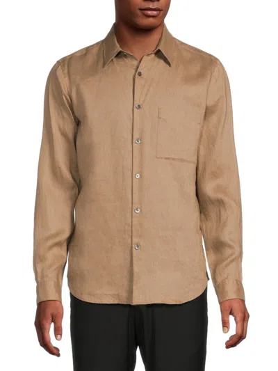 Theory Men's Irving Solid Linen Shirt