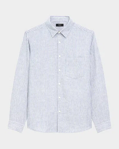Theory Men's Irving Summer Stripe Pocket Casual Button-down Shirt