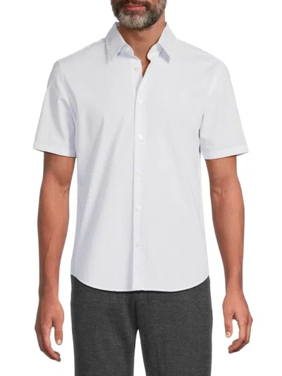THEORY MEN'S IRVING TEXTURED COTTON SHIRT