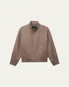 Theory Hanson Twill Zip Jacket Walnut In Walnut