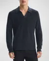 Theory Men's Johnny Collared Merino Sweater In Nwpstlmel