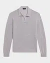 Theory Gray Hilles Polo In Vapor Melange