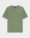 Theory Kolben Linen Tee In Green