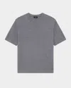 Theory Men's Kolben Knit Short-sleeve Crewneck Sweater In Gray