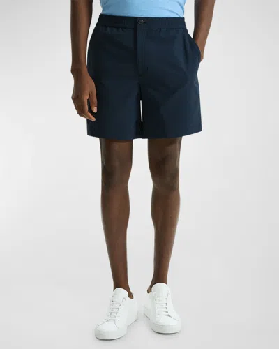 Theory Men's Larin Elastic-waist Shorts In Baltic