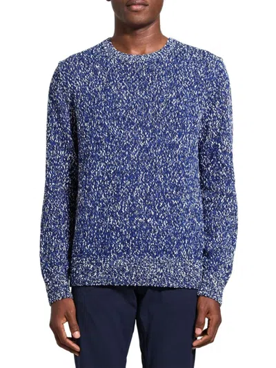 Theory Men's Mauno Crewneck Sweater In Blue