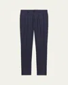 Theory Men's Mayer Herringbone Flannel Pants In Navy Multi