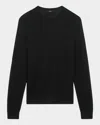 Theory Men's Merino Wool Crewneck Sweater In Black