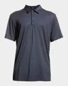Theory Blue Polo Shirt With Classic Collar And Front Button Closure In Cotton Man In Gray