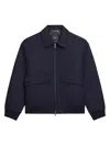 Theory Men's Modern Aviator Wool Jacket In Blue