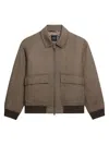 Theory Men's Modern Aviator Wool Jacket In Brown
