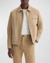 Theory Zip-up Brushed Cotton Twill Jacket In Baltic