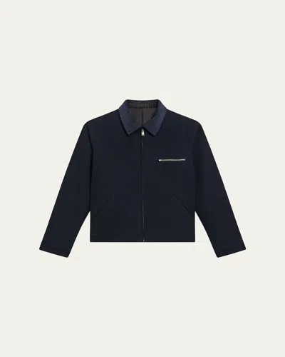 Theory Men's Moleskin Twill Workwear Jacket In Baltic