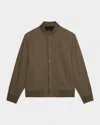 Theory Men's Murphy Precision Ponte Jacket In Brown