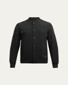Theory Buttoned Bomber Jacket In Black