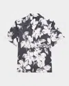 Theory Noll Brush Floral Shirt