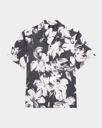 Theory Men's Noll Floral Pocket Camp Shirt
