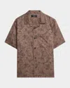 Theory Noll Floral Print Camp Shirt