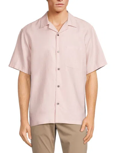 Theory Men's Noll Linen Blend Camp Shirt In Viola